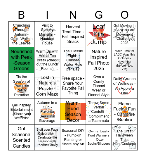 Happy Fall Y'all Bingo Card