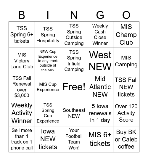 Midwest Bingo Card