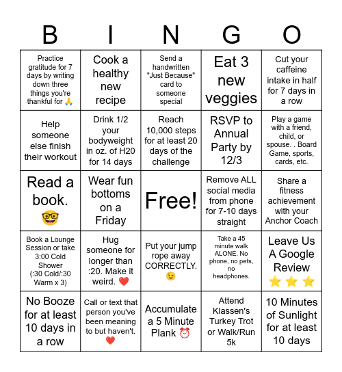 Bingo For The Paw-lidays Bingo Card