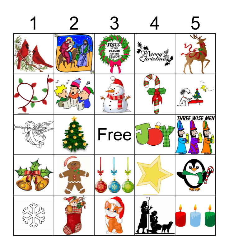 MERRY CHRISTMAS BINGO Card