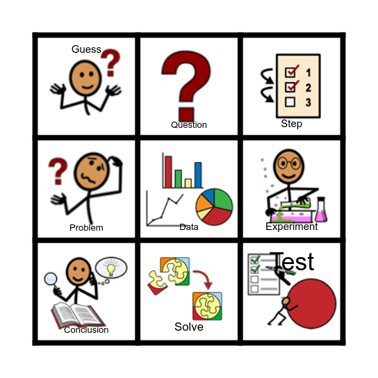 Science Fair Vocabulary Bingo Card