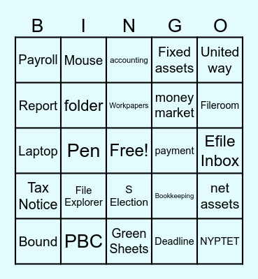 RBT United Way! Bingo Card
