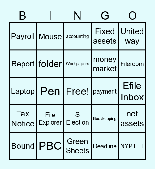 RBT United Way! Bingo Card