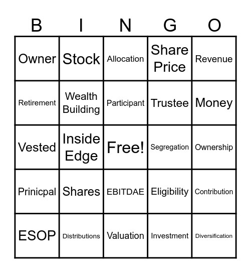 ESOPtober BINGO Card