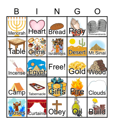 Tabernacle Bingo Card