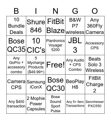MAROON BINGO Card