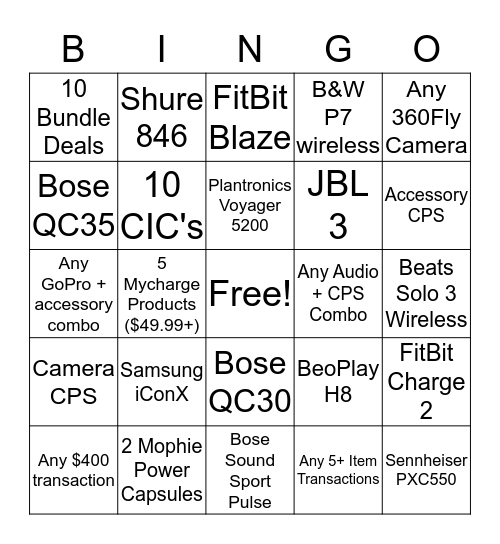 MAROON BINGO Card