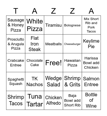 TK BINGO! Doesn't start until 5:30 when Will gets here, ends when first person is cut. Goodluck! Bingo Card