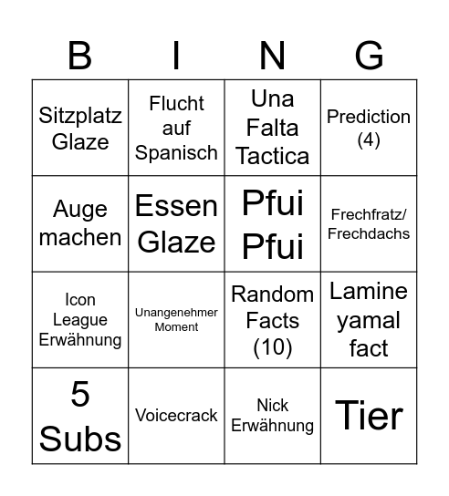 ViscaBarca Bingo Card