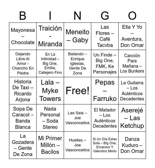 Bingo Card