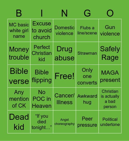 Judgement House BINGO Card