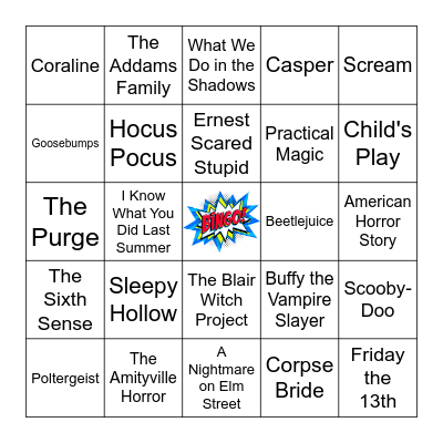 Movies & TV Bingo Card