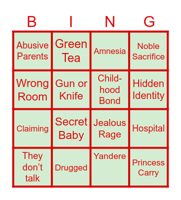 Unleash The Supernatural Bingo Card