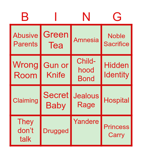 Unleash The Supernatural Bingo Card