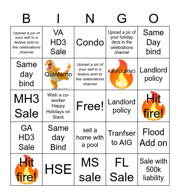 EAST Holiday BINGO Card