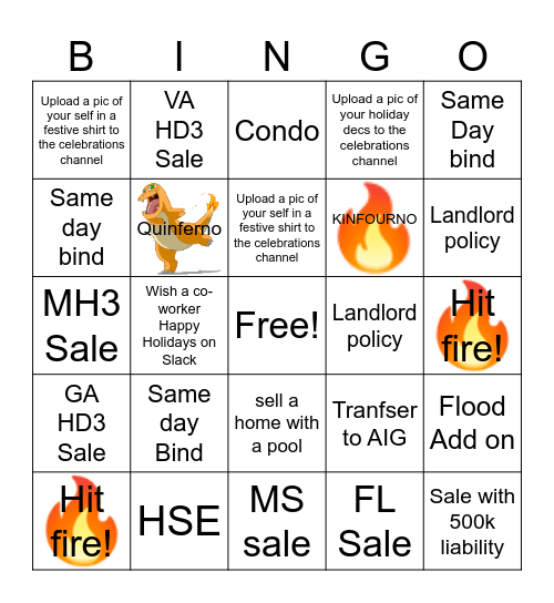 EAST Holiday BINGO Card