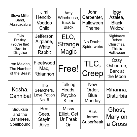 Hallowee, AGAIN! Bingo Card