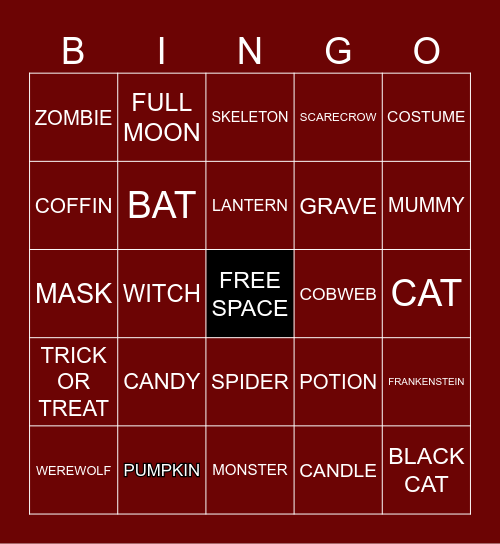 HALLOWEEN Bingo Card