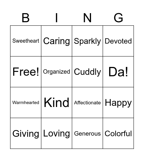 Savta's 80th Birthday Bingo Card