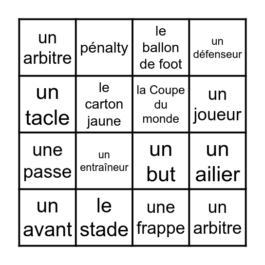 Mbappé McFrappé jouer dans un Café Bingo Card