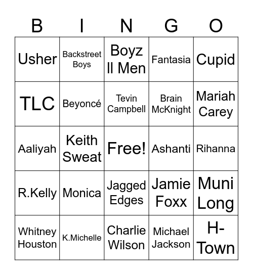 Music! Music! Music Bingo Card