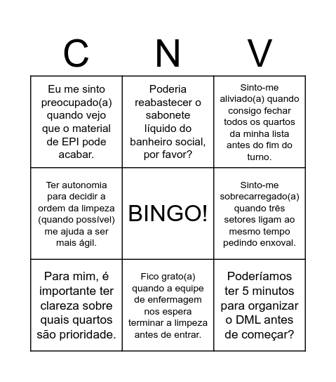 Bingo da Comunicação Bingo Card