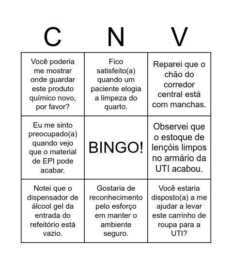 Bingo da Comunicação Bingo Card