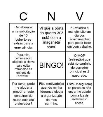 Bingo da Comunicação Bingo Card