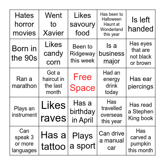 Bingo Card