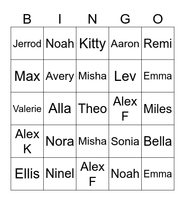 2025 Thanksgiving Bingo Card