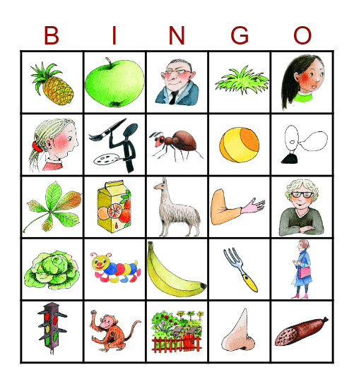 Bingo zum Laut A a Bingo Card