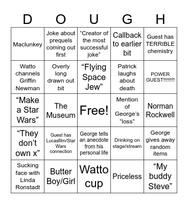 george Bingo Card