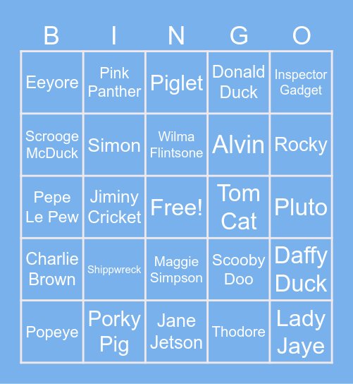 Half Hour Hangout Bingo Card