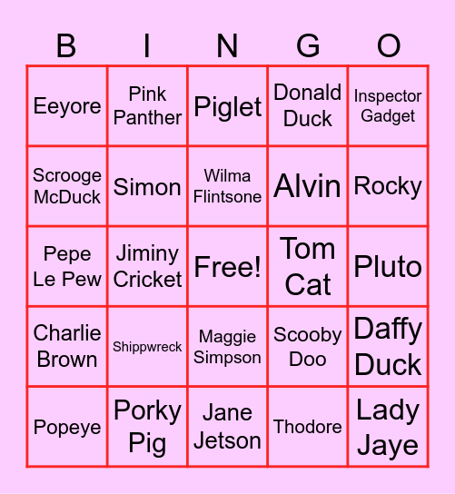 Half Hour Hangout Bingo Card
