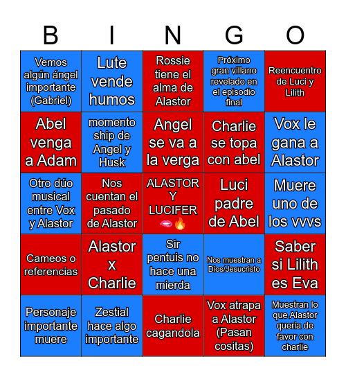 HAZBIN HOTEL TEMPORADA 2 Bingo Card