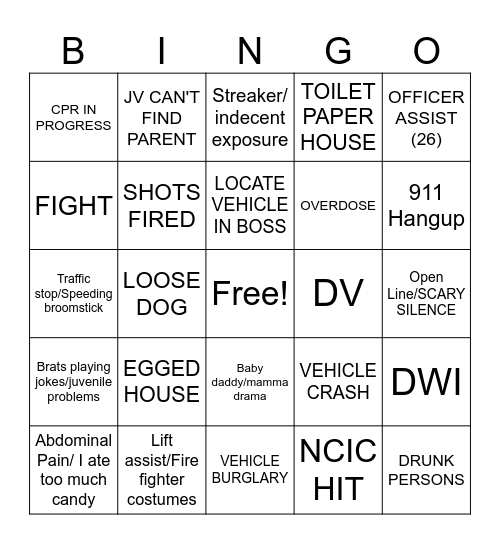 DISPATCH HALLOWEEN BINGO Card