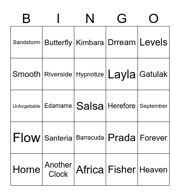 ONE WORD TITLES OCT Bingo Card