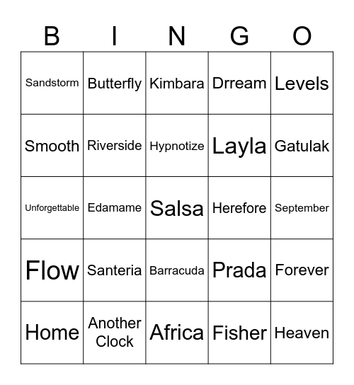 ONE WORD TITLES OCT Bingo Card