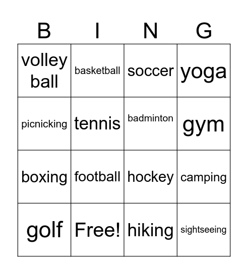 Unit 1 vocabulary Bingo Card
