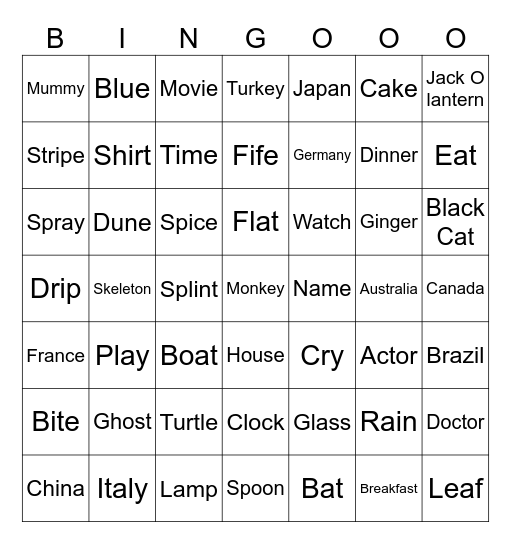 ULTIMATE UPPER BINGO Card