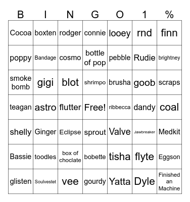 twisted bingo Card