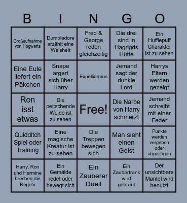 Harry Potter Bingo ✨ Bingo Card