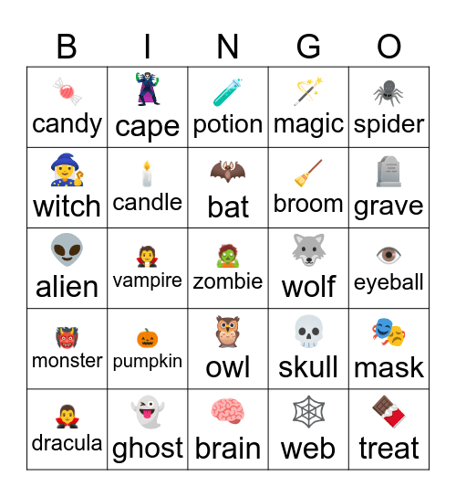 Happy Halloween! Bingo Card