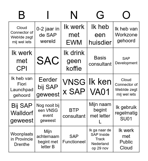VNSG NextGen 6 Bingo Card