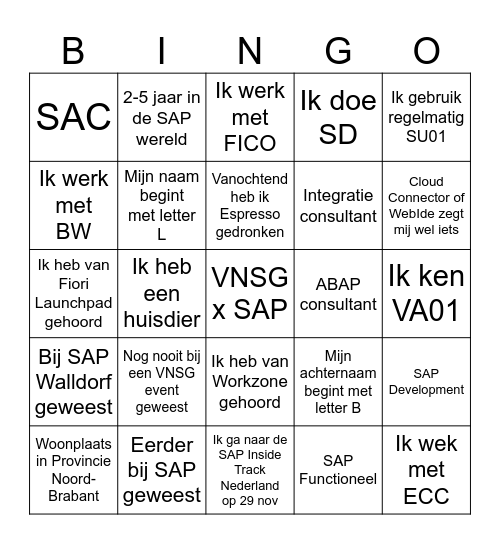 VNSG NextGen 4 Bingo Card