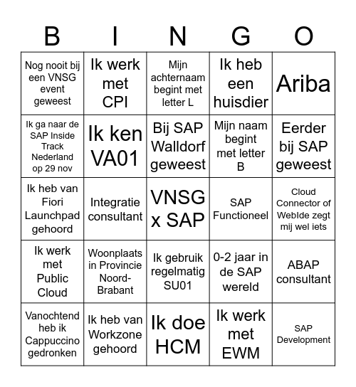 VNSG NextGen 1 Bingo Card
