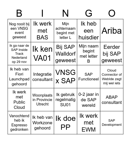 VNSG NextGen 7 Bingo Card