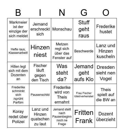 UniBingo Card