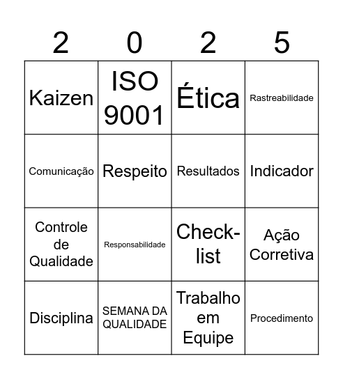 SEMANA DA QUALIDADE Bingo Card