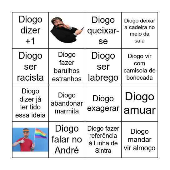Bingo do Diogo Bingo Card
